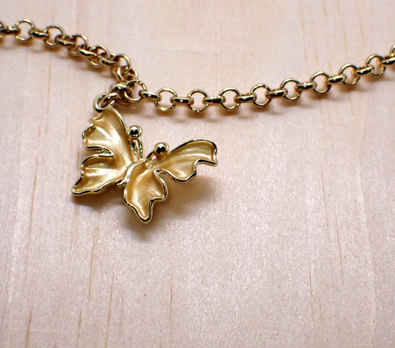Butterfly Charm Choker Necklace