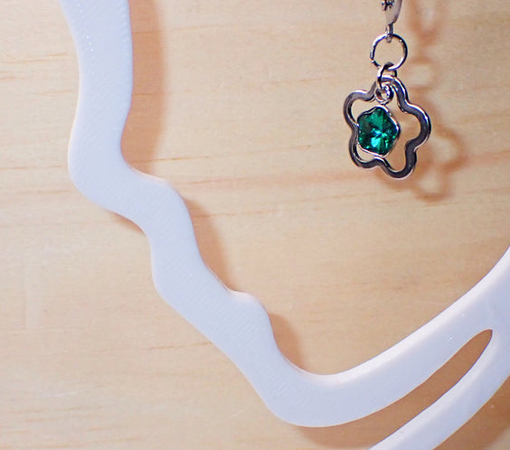 Emerald Green Star Crystal Earrings