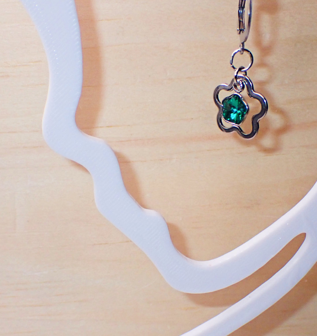 Emerald Green Star Crystal Earrings