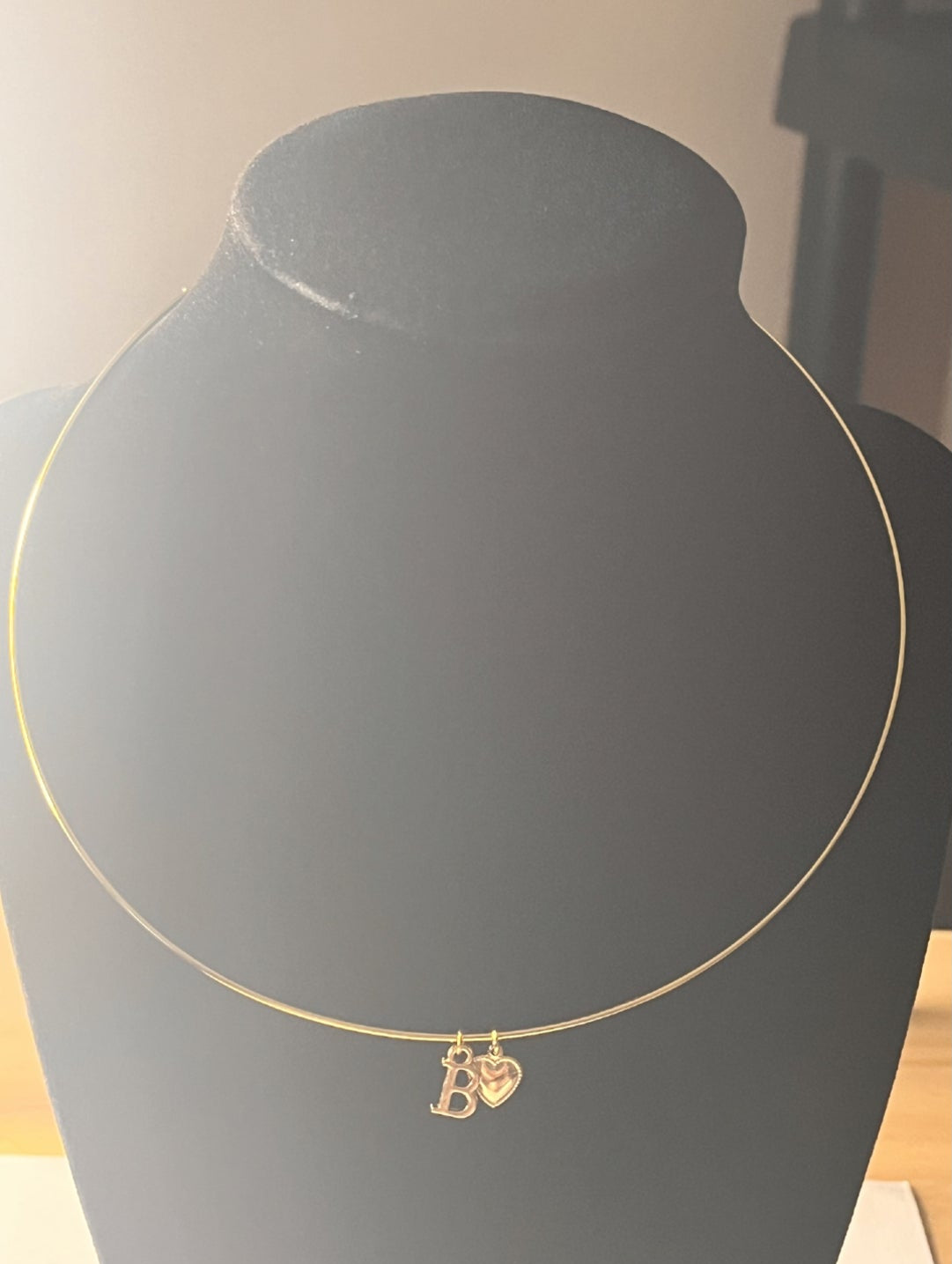 Personalized Initial Heart collar Choker Necklace