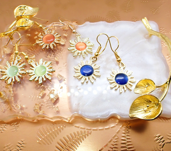 Opal Sun Earrings