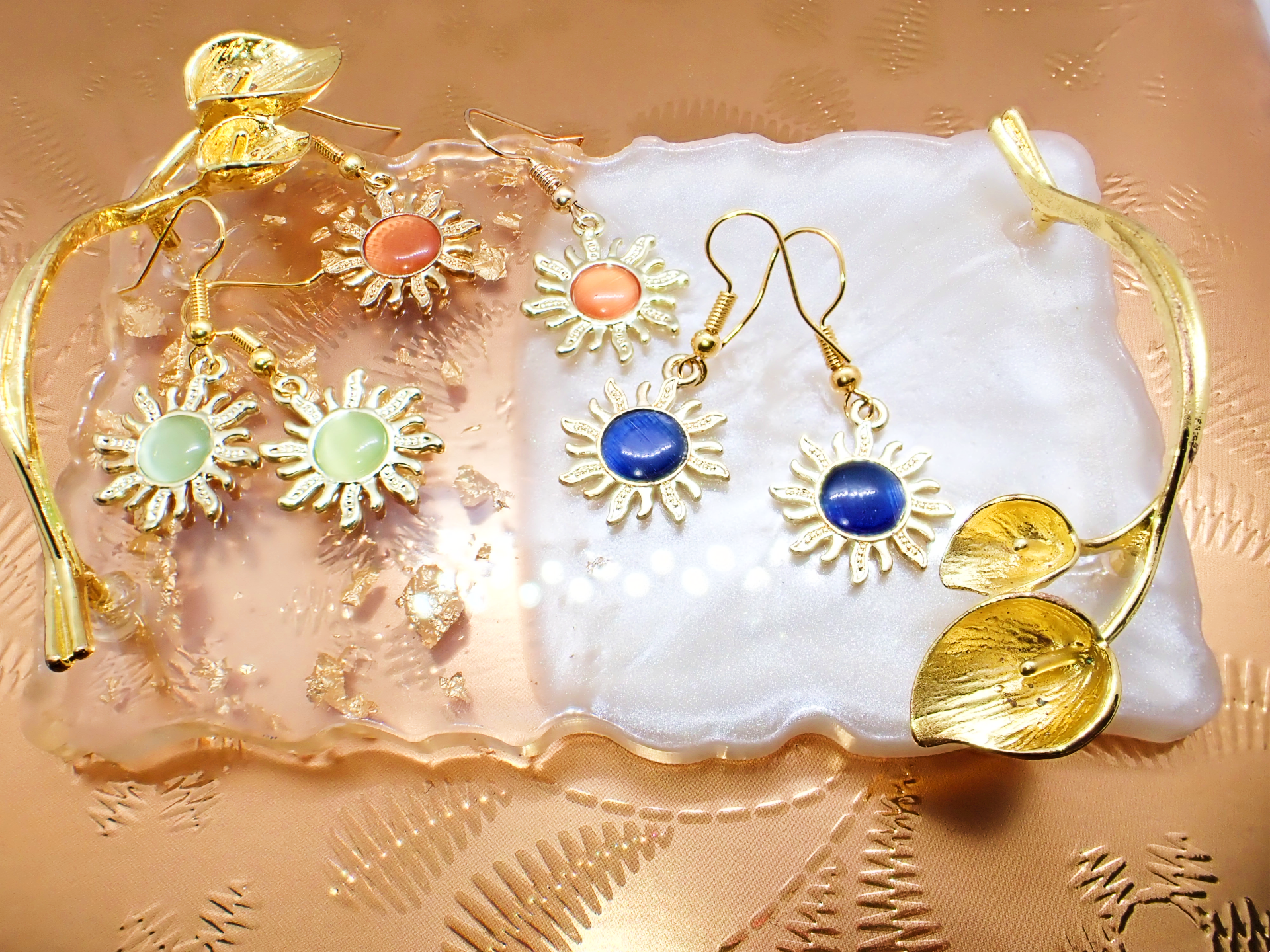 Opal Sun Earrings