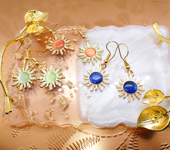 Opal Sun Earrings