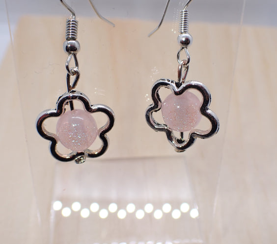 Glitter Statement Necklace & Earrings Set