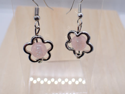 Glitter Statement Necklace & Earrings Set