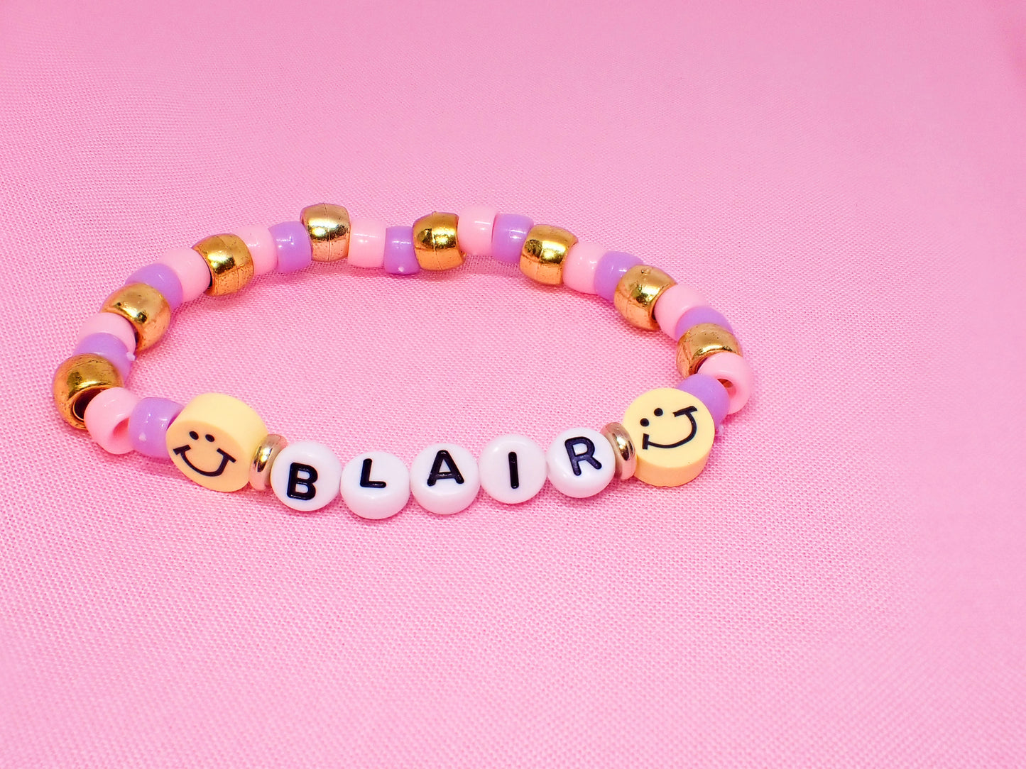 Pastel Y2K Personalized Bead Name Bracelets