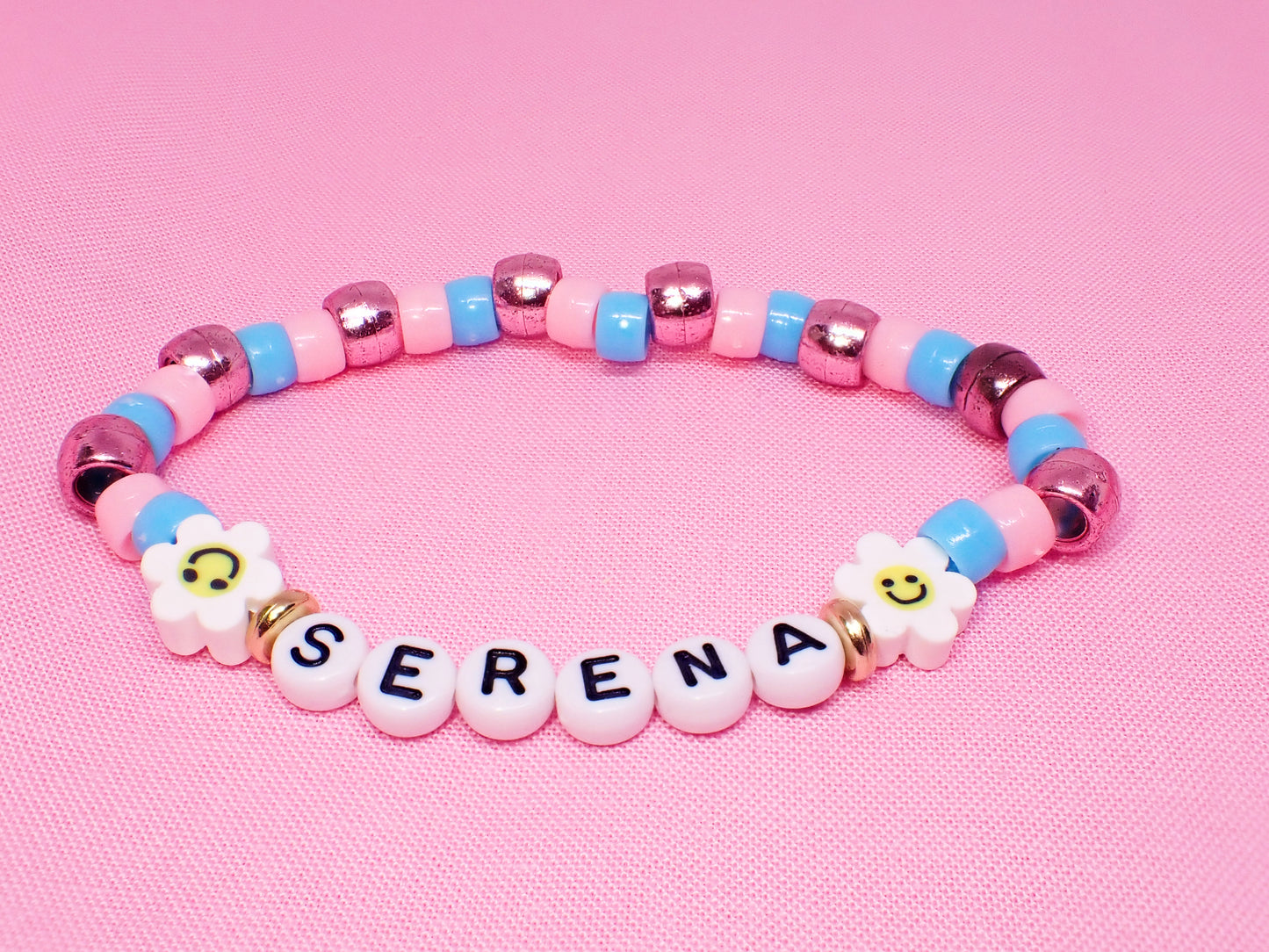 Pastel Y2K Personalized Bead Name Bracelets