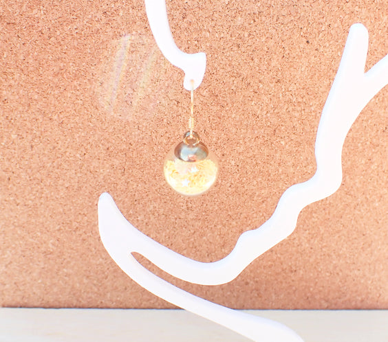 Confetti filled Glass dangle Earrings