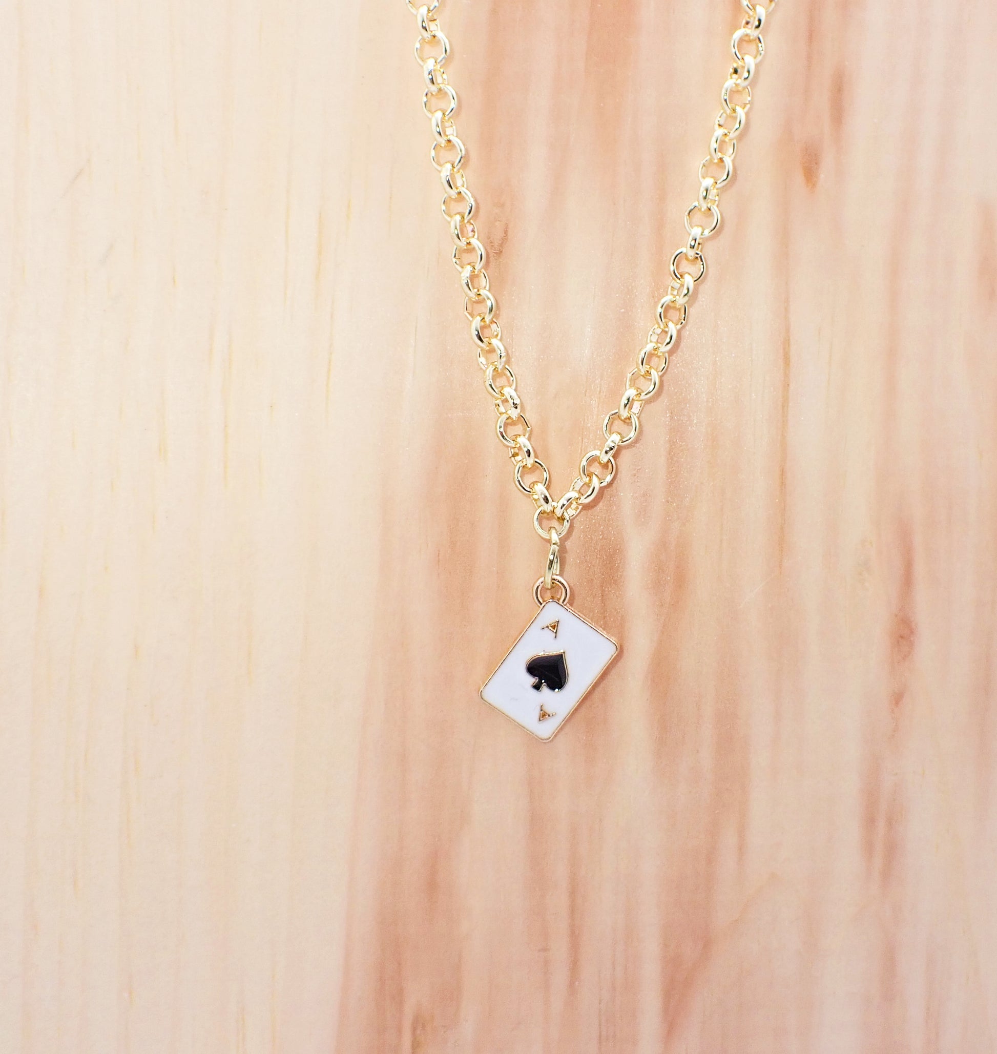 Playing Cards Charm Necklace