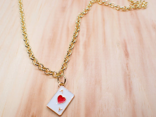 Playing Cards Charm Necklace