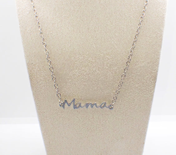 Mama Silver Necklace