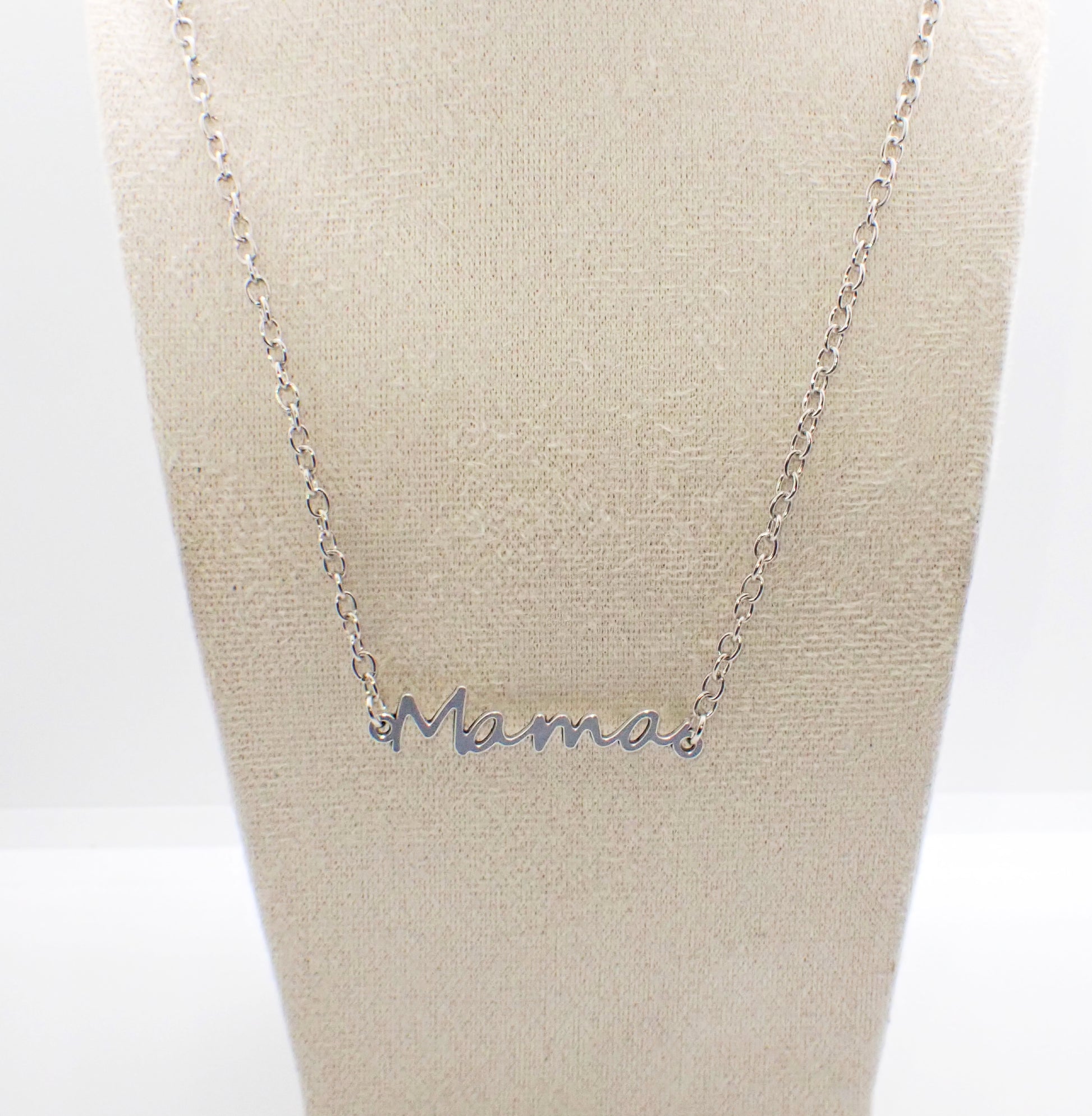 Mama Silver Necklace