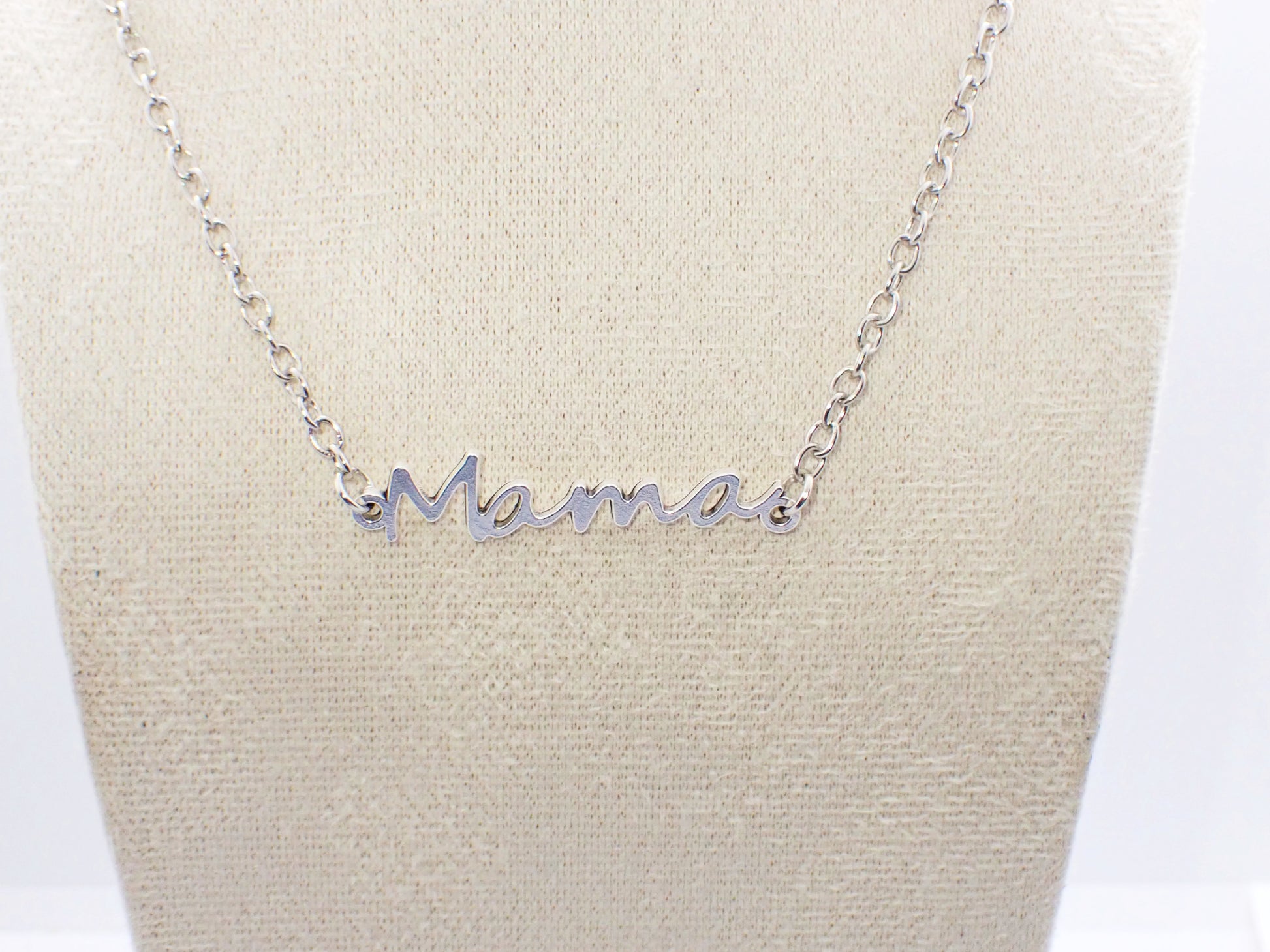 Mama Silver Necklace
