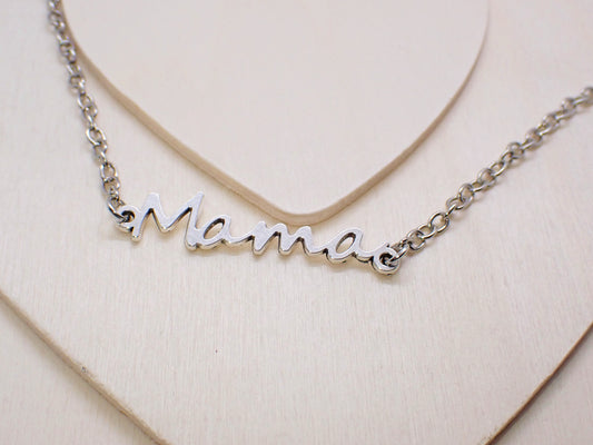 Mama Silver Necklace