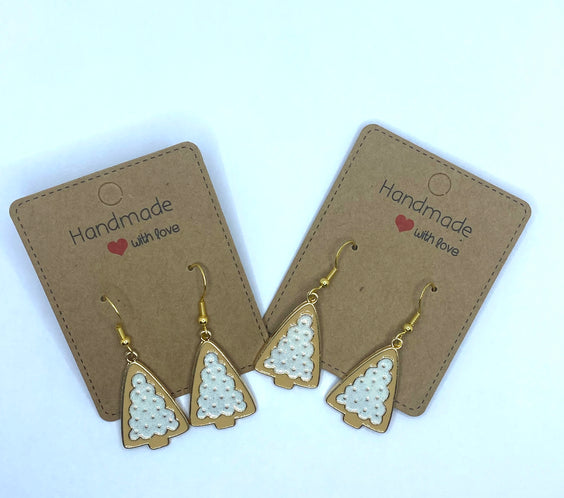 Gingerbread Tree Earrings