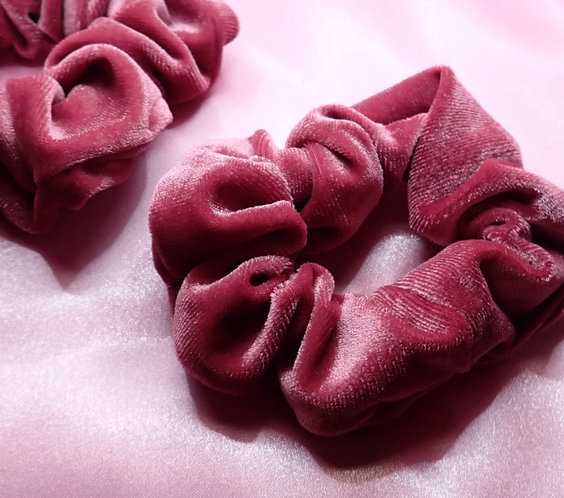 Velvet Pink Scrunchie
